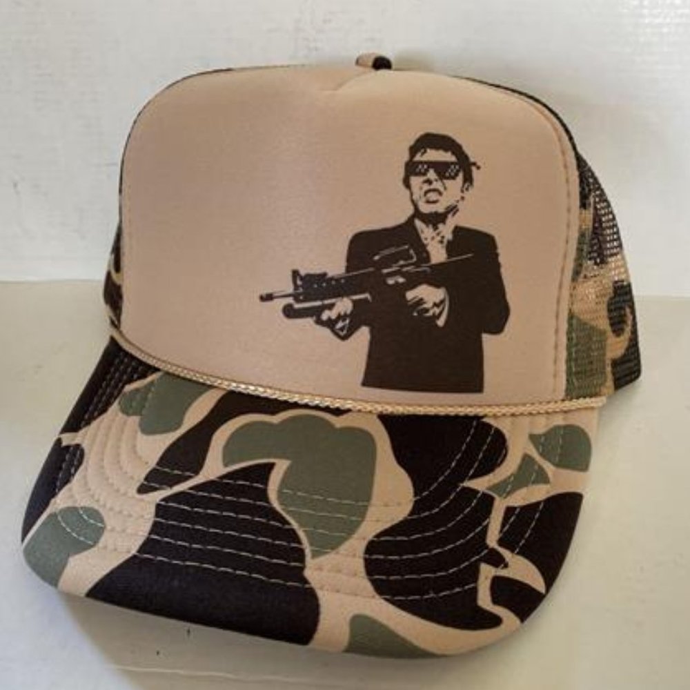 80s Tony Montana Fans Funny Classic Film Vintage Style Scarface The Movie Hat - Picture 1 of 2